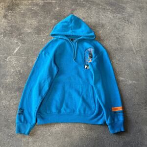 Hyperspace Hoodie Mens S Small Blue NASA Double Sided Sweater Pocket Spaceship
